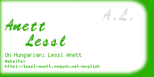 anett lessl business card